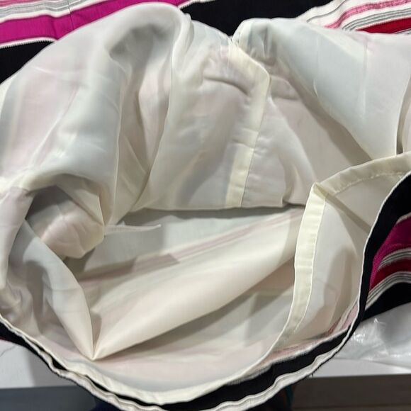 Talbots | Women’s Petite Silky Ribbon Pencil Skirt Grosgrain Striped Lined Pink - Picture 8 of 16